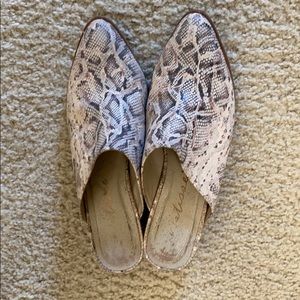 Matisse snakeskin Mules